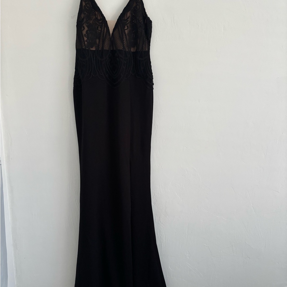Hello Molly Black Lace Maxi Dress